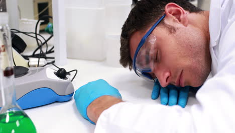 Chemist-sleeping-on-the-job
