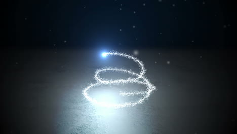 Estrella-Fugaz-Perfecta-Formando-árbol-De-Navidad