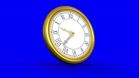 Ticking-clock-on-blue-background