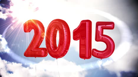 Luftballons-Mit-Der-Aufschrift-„2015“-Für-Das-Neue-Jahr