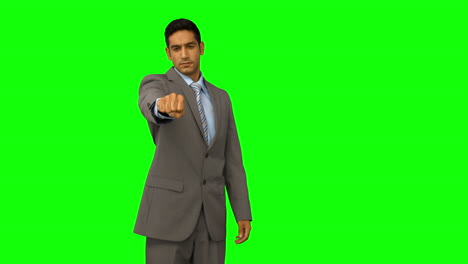 Businessman-showing-his-fist-clenched