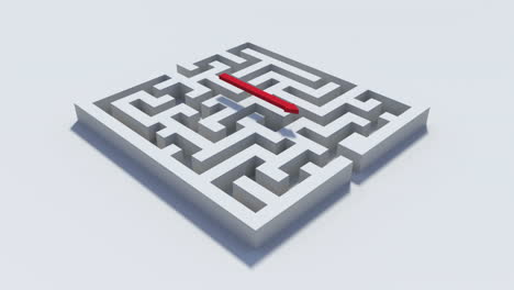 Rot-Geht-über-Das-Labyrinth,-Um-Es-Zu-Umgehen
