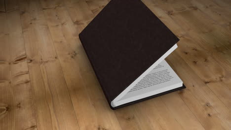 Book-opening-on-wooden-table