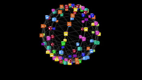 App-icons-forming-spinning-sphere