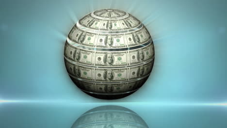 Globe-made-of-dollars-spinning