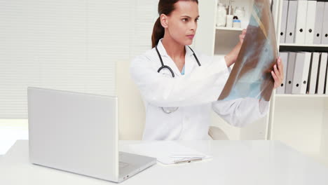 Doctor-analyzing-xray-results-