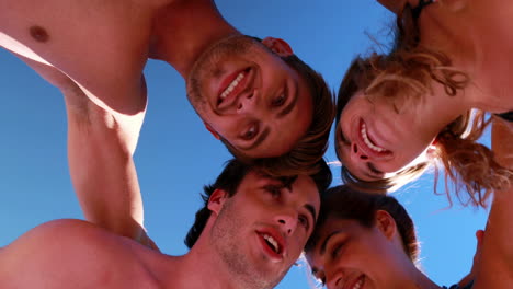 Friends-playing-beach-volleyball