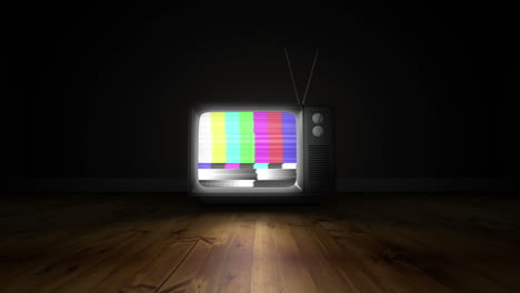 Old-fashioned-tv-with-static