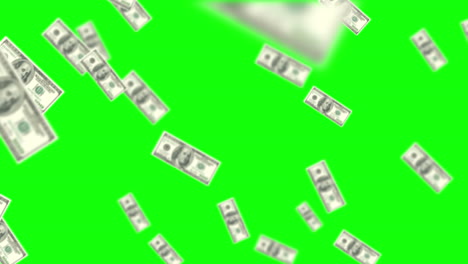 Money-coming-on-on-green-screen-background