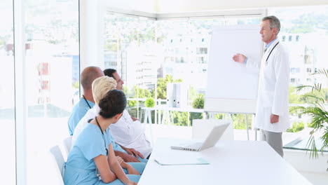 Doctor-doing-presentation-during-meeting-