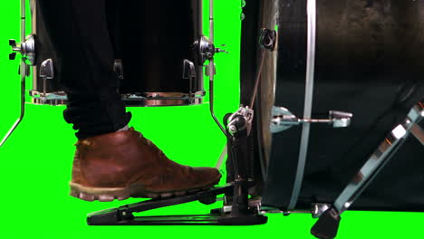 Close-up-of-drummer-foot