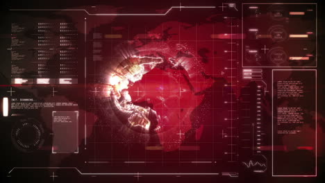 Rote-Globale-Geschäftsschnittstelle