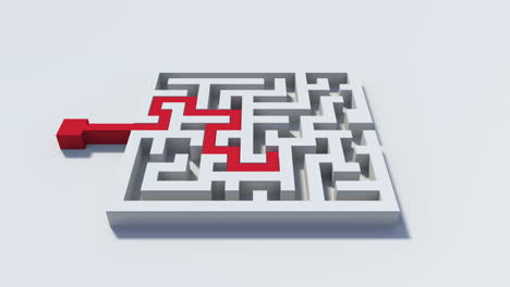 Red-line-solving-a-maze-puzzle