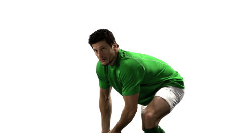 Ernsthafter-Rugbyspieler,-Der-In-Zeitlupe-Spielt