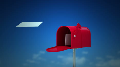 Letters-coming-out-of-the-mailbox-on-sky-background