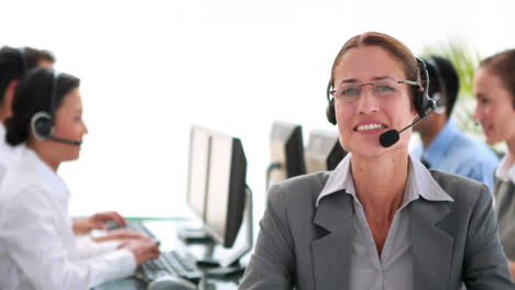 Business-people-working-in-call-center-