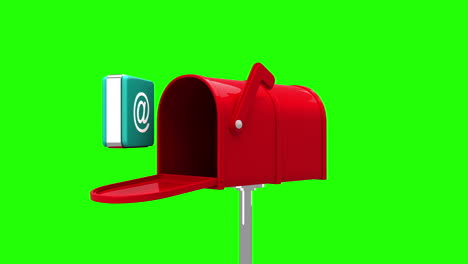 At-icon-in-the-mailbox-on-green-background