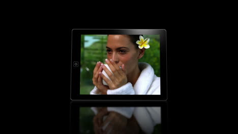 Media-device-screens-showing-spa-scenes