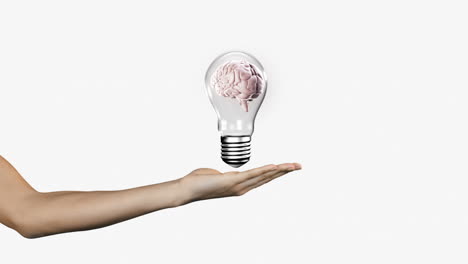 Hand-presenting-light-bulb-with-brain