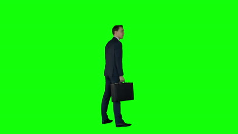 Businessman-with-suitcase-looking-around-him-