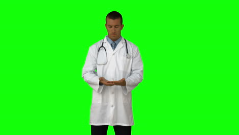 Doctor-presenting-with-hands