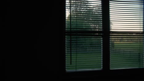 Moving-shot-of-window-with-blinds
