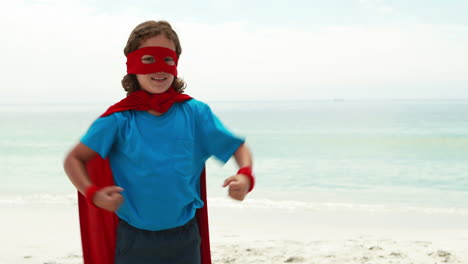 Boy-pretending-to-be-a-superhero