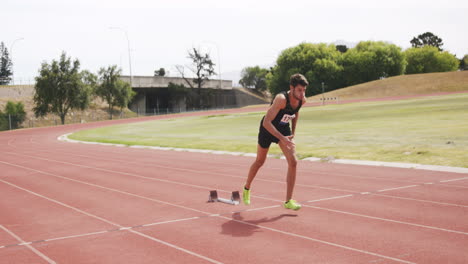 Focused-sportsman-running