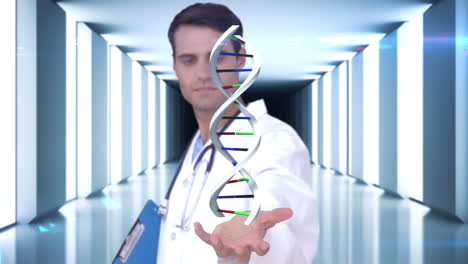 Researcher-analyzing-dna