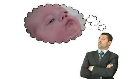 Empresario-Pensando-En-Un-Bebé