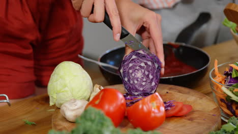 Beautiful-friends-preparing-salad-