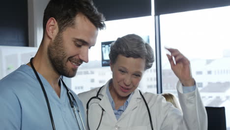 Doctors-smiling-at-talking