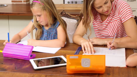 Parents-and-children-doing-homework-together