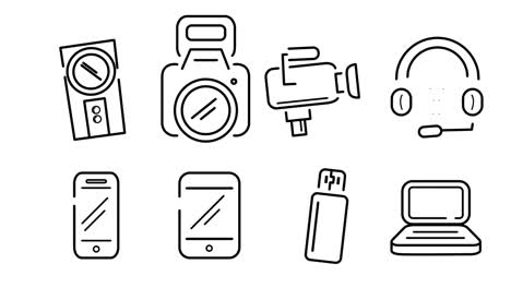 Illustration-of-gadgets-icon-set