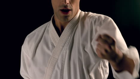 Man-practising-karate