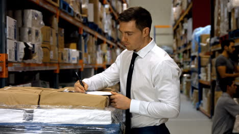 Supervisor-working-in-warehouse