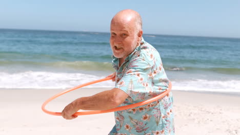 Mature-man-playing-with-a-hoop