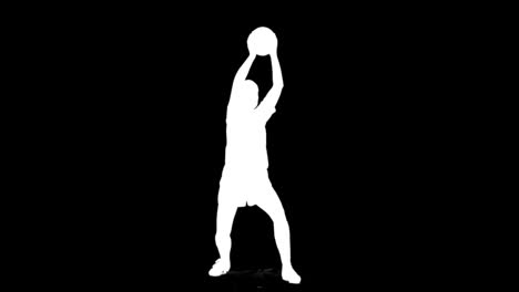 Digital-video-of-sportswoman-is-throwing-a-ball