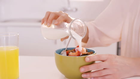 Woman-having-her-breakfast