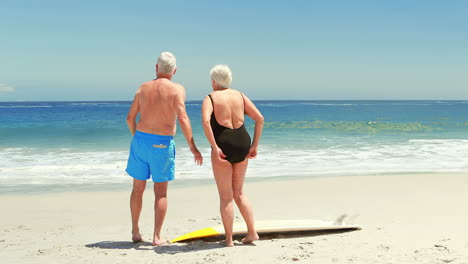 Pareja-Mayor-En-La-Playa