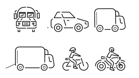 Illustration-of-transportation-icon-set