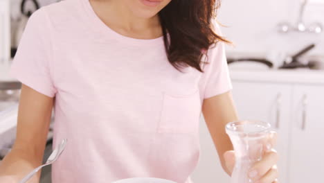 Woman-having-her-breakfast