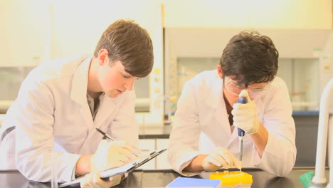Scientists-preparing-samples