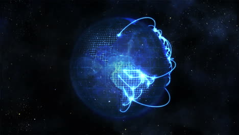 Animierte-Blaue-Erde-Mit-Verbindungen-