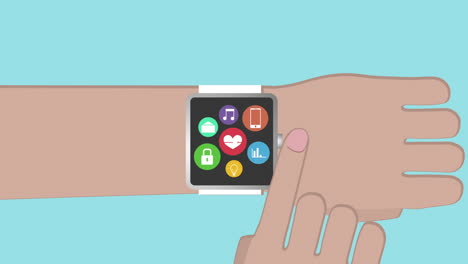Smartwatch-Konzept-Mit-Symbolen