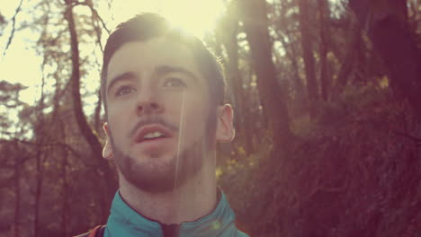 Portrait-of-man-hiking