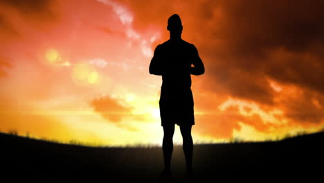 Silhouette-of-a-successful-athlete