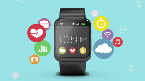 Smartwatch-concept-with-icons