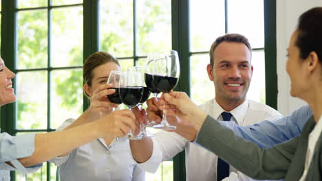 Business-team-having-a-meeting-in-restaurant