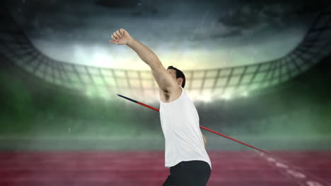 Athlete-throwing-a-javelin